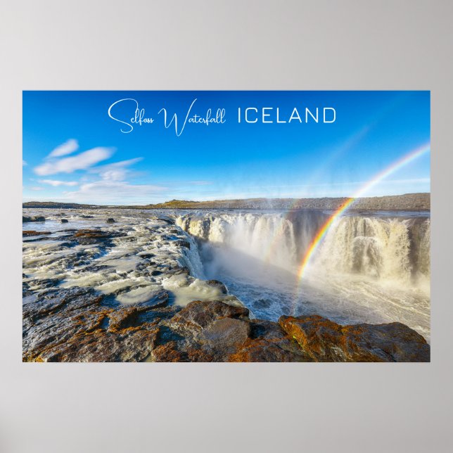 Affiche Cascade Selfoss, Islande (Devant)
