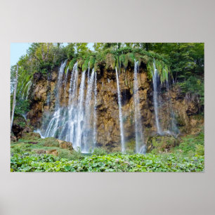 Affiche Cascades dans le parc national de Plitvice - Croat