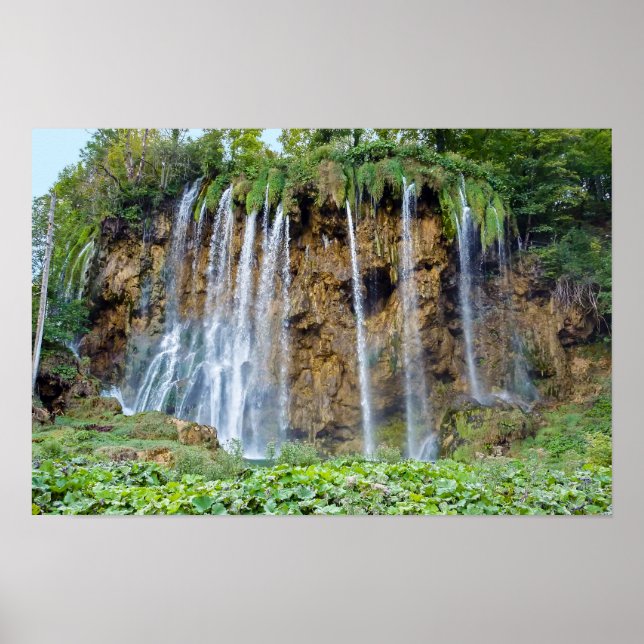 Affiche Cascades dans le parc national de Plitvice - Croat (Devant)