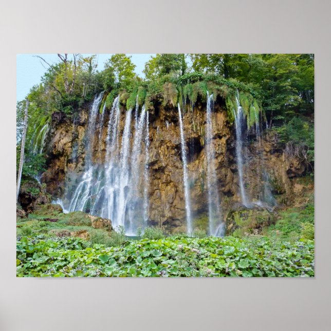 Affiche Cascades dans le parc national de Plitvice - Croat (Devant)