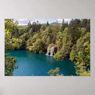 Affiche Cascades dans le parc national de Plitvice - Croat
