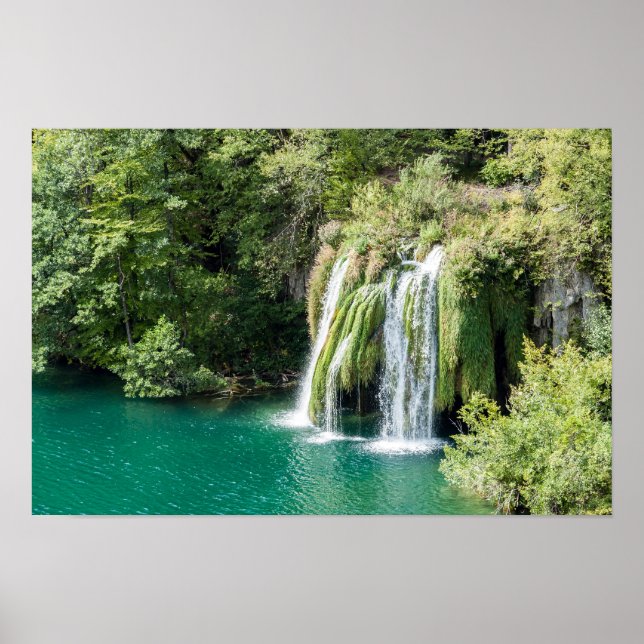 Affiche Cascades dans le parc national de Plitvice - Croat (Devant)