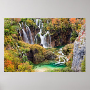 Affiche Cascades des lacs Plitvice