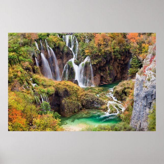 Affiche Cascades des lacs Plitvice (Devant)
