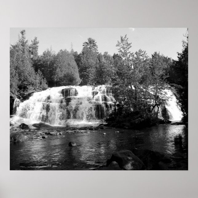 Affiche Cascades noires et blanches 16x20 (Devant)