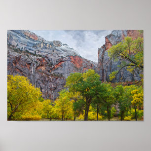 Affiche Cascades, parc national de Zion, Utah