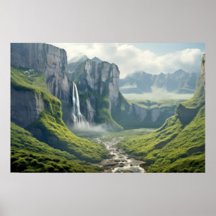 Affiche Cascades Paysage Méditation Serène