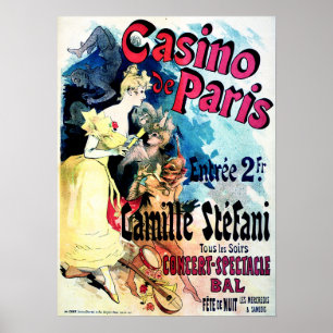 Affiche CASINO DE PARIS Camille Stefani Vintage français