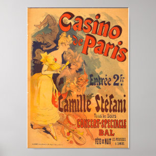 Affiche Casino de Paris de la publicité française vintage 