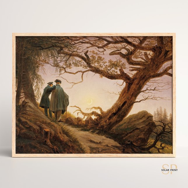 Affiche Caspar David Friedrich Deux hommes envisagent le M (Créateur téléchargé)
