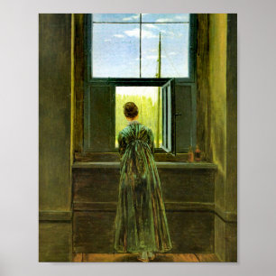 Affiche Caspar David Friedrich Femme à la fenêtre
