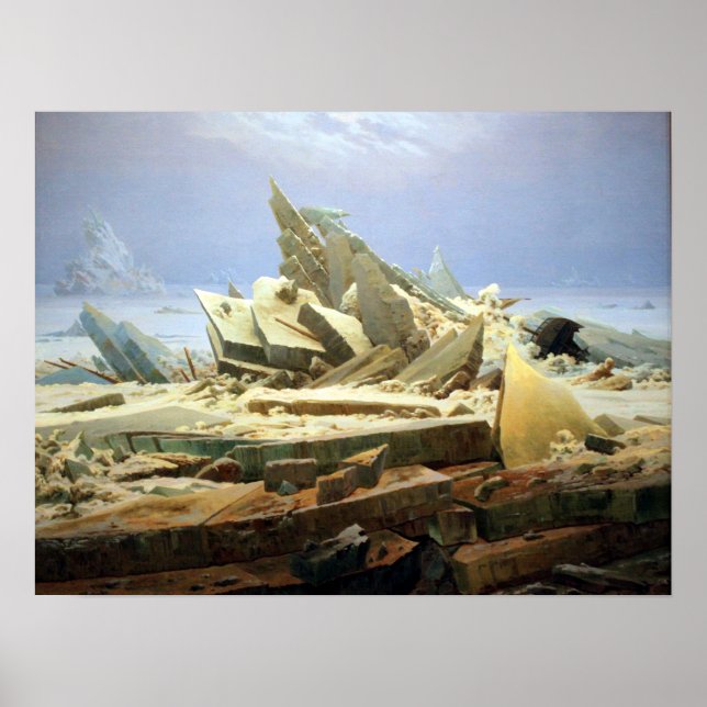 Affiche Caspar David Friedrich Mer de glace (Devant)