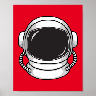Affiche casque astronaute