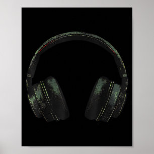 Affiche Casque Audio Avec Musique Relaxante De Coucher De
