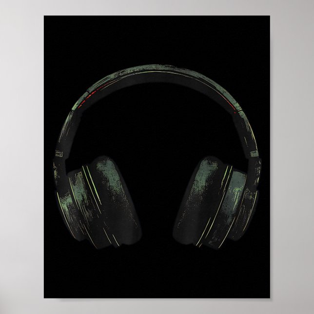 Affiche Casque Audio Avec Musique Relaxante De Coucher De  (Devant)