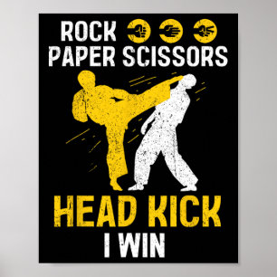 Affiche Casque de ciseaux de papier rock Victoire - Taekwo