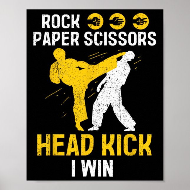 Affiche Casque de ciseaux de papier rock Victoire - Taekwo (Devant)