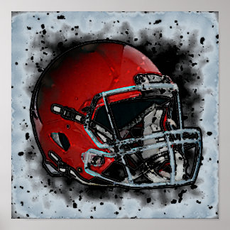 Affiche Casque de football Pop Art