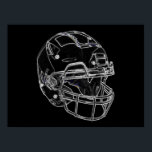 Affiche Casque de football Pop Art<br><div class="desc">American Sport Games Digital Artworks - Pop Art Style Football Casque</div>