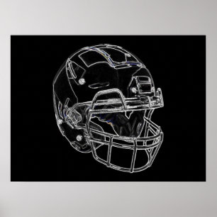 Affiche Casque de football Pop Art
