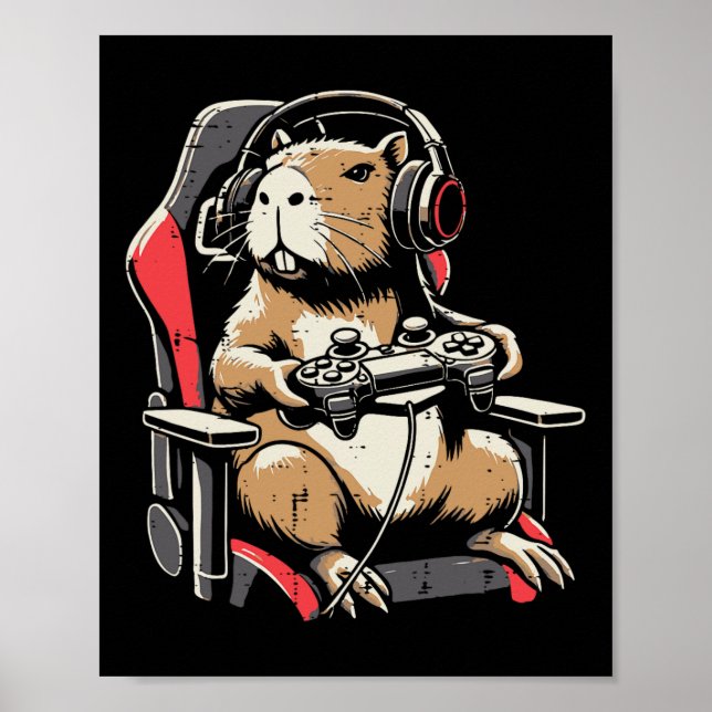 Affiche Casque de jeu pour chaise de gaming Capyra pour ho (Devant)