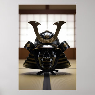 Affiche Casque de Samouraï Japonais