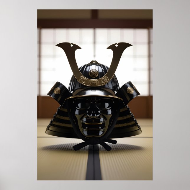Affiche Casque de Samouraï Japonais (Devant)