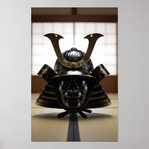 Affiche Casque de Samouraï Japonais