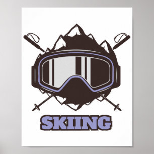 Affiche Casque de ski cool