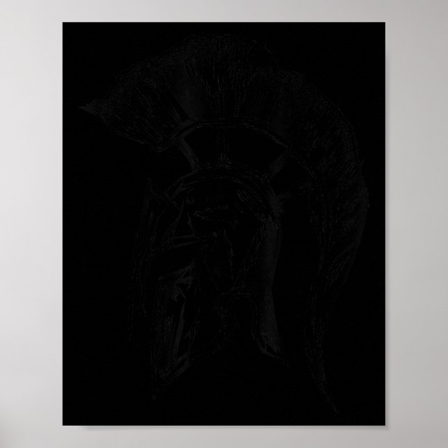 Affiche Casque de Spartiate Guerrier Guerrier Trojan Pour  (Devant)
