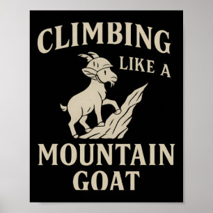 Affiche Casque grimpeur comme une chèvre de montagne Typog