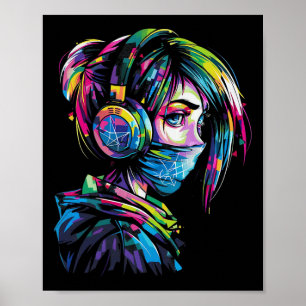 Affiche Casque Motif Anime Manga Motif Illustration Anime 
