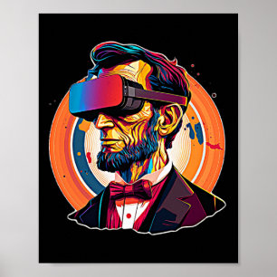 Affiche Casque Vr Abraham Lincoln Jeu vidéo Virtual Real