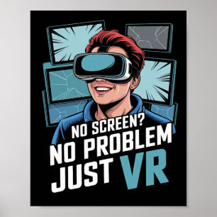 Affiche Casque Vr pour joueurs explorant la réalité augmen