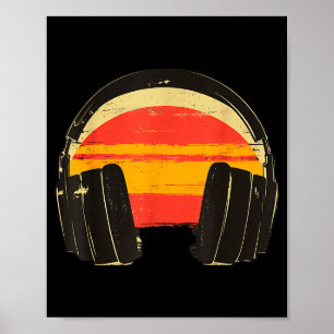 Affiche Casques de soleil Musique relaxante Casques Musiqu