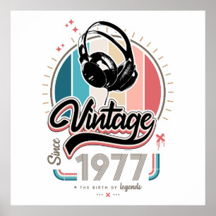 Affiche Casques vintages depuis 1977
