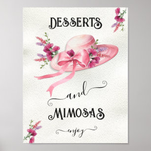 Affiche Casquette à fleurs rose Derby Fête des mariées Sig