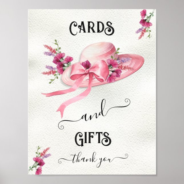 Affiche Casquette à fleurs rose Derby Fête des mariées Sig (Devant)