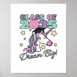 Affiche Casquette de remise des diplômes Licorne Magique C