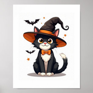 Affiche Casquette de sorcières Amoureux de les chats sur T