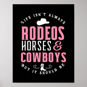 Affiche Casquette des bottes de cow-boy de Rodeo Horse
