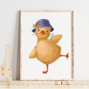 Affiche Casquette floral de poussette pour bébé Imprimer  
