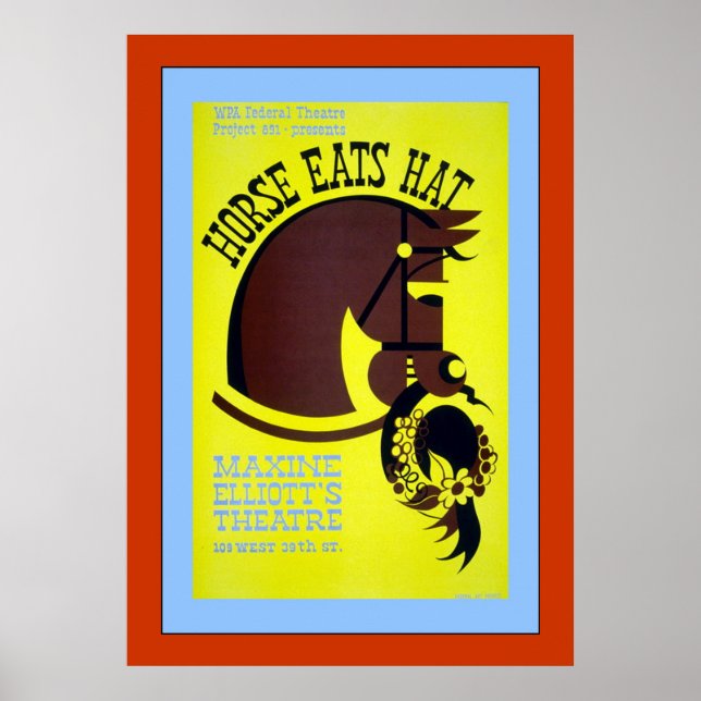 Affiche Casquette Horse Eats (Devant)