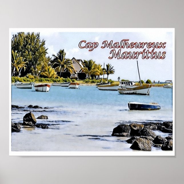Affiche Casquette Malheureux - Maurice - (Devant)