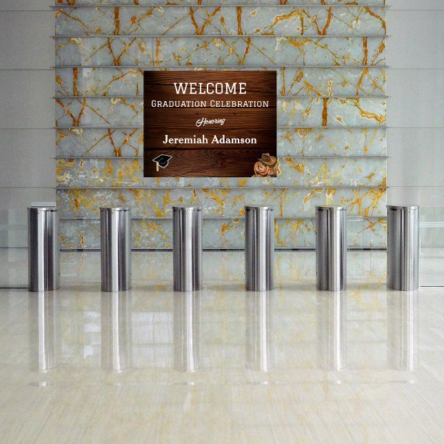 Affiche Casquette occidental et Lasso Grad Party Bienvenue (Créateur téléchargé)