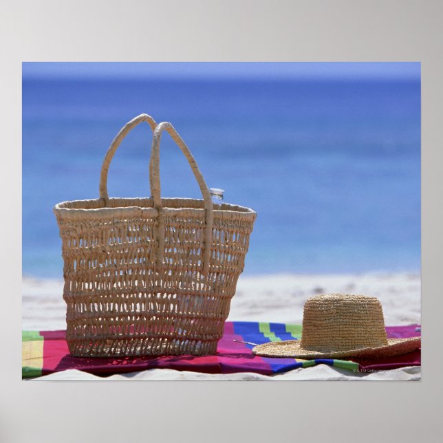 Affiche Casquette panier et paille (Devant)