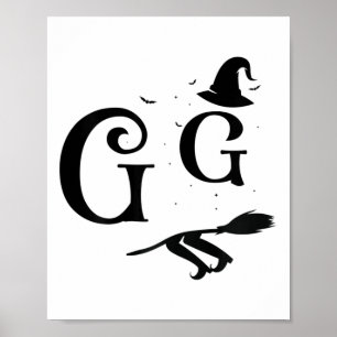 Affiche Casquette sorcière femme Graphisme Éffrayant Gg Fu