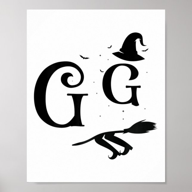 Affiche Casquette sorcière femme Graphisme Éffrayant Gg Fu (Devant)