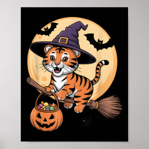 Affiche Casquette sorcière Tiger Citrouille Costume d'Hall