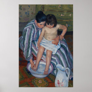 Affiche Cassatt - Bain pour enfants